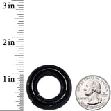 0G 5/8 Black PVD Steel Hinged Segment Ring