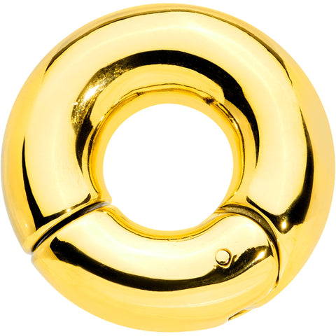 00G 1/2 Gold Tone PVD Steel Hinged Segment Ring