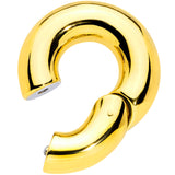 00G 9/16 Gold Tone PVD Steel Hinged Segment Ring