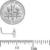 20G 7mm Red Gem Bunny Rabbit L Shaped Nose Ring