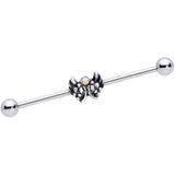 14G Aurora Gem Angel Wings Christmas Industrial Barbell 38mm