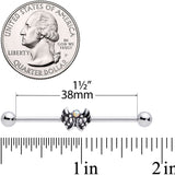 14G Aurora Gem Angel Wings Christmas Industrial Barbell 38mm