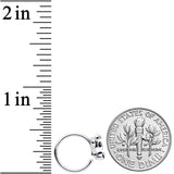 18G 3/8 Black White Precious Panda Nose Hoop