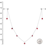 14G 9/16 Red Rose Flower Valentine Dangle Nipple Chain