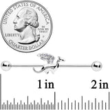 14G Clear Gem Dragon Industrial Barbell 38mm