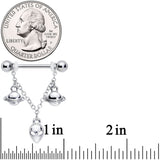 14G 5/8 Saturn Alien Dangle Nipple Ring Set