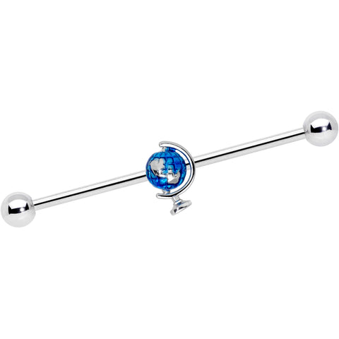 14G Globe Earth Industrial Barbell 38mm
