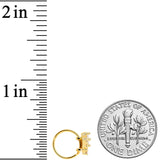 20G 5/16 Clear CZ Gem Gold Tone Chevron Nose Hoop