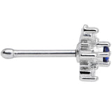 20G 5/16 Clear Blue CZ Gem Snowflake Christmas Nose Bone