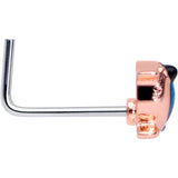 20G 5/16 Rose Gold Tone Bluebird L Shaped Nose Ring