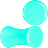Aqua Acrylic Saddle Plug Set 8G to 00G