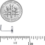 20G 5/16 Rainbow Gay Pride Peace Sign L-Shaped Nose Ring