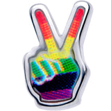 20G 5/16 Rainbow Gay Pride Peace Sign Nose Bone