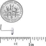 20G 5/16 Pink White Blue Transgender Pride Fist L-Shaped Nose Ring