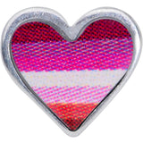 20G 5/16 Lesbian Pride Heart L Shaped Nose Ring
