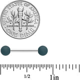 14G 9/16 Peach Grey Matte Barbell Nipple Ring Set of 4