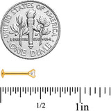 18G 5/16 CZ Gem Gold PVD 3mm Threadless Push In Labret Tragus