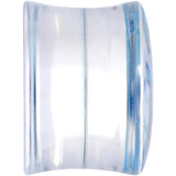 Clear Blue Acrylic Animal Cheetah Saddle Plug Set 2G to 1 Inch