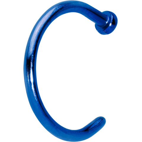 18G 5/16 Blue PVD Implant Grade Titanium Disc Nose Hoop