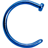 18G 5/16 Blue PVD Implant Grade Titanium Disc Nose Hoop