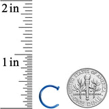 18G 5/16 Blue PVD Implant Grade Titanium Disc Nose Hoop