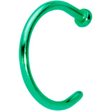 18G 5/16 Green PVD Implant Grade Titanium Disc Nose Hoop