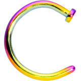 18G 5/16 Rainbow PVD Implant Grade Titanium Disc Nose Hoop