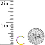 18G 5/16 Rainbow PVD Implant Grade Titanium Disc Nose Hoop