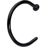 18G 3/8 Black PVD Implant Grade Titanium Disc Nose Hoop