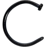 18G 3/8 Black PVD Implant Grade Titanium Disc Nose Hoop