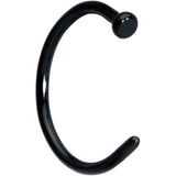 18G 3/8 Black PVD Implant Grade Titanium Disc Nose Hoop
