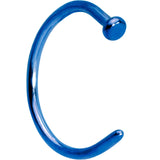 18G 3/8 Blue PVD Implant Grade Titanium Disc Nose Hoop