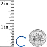 18G 3/8 Blue PVD Implant Grade Titanium Disc Nose Hoop