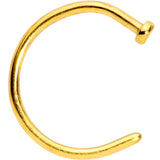18G 3/8 Gold Tone PVD Implant Grade Titanium Disc Nose Hoop