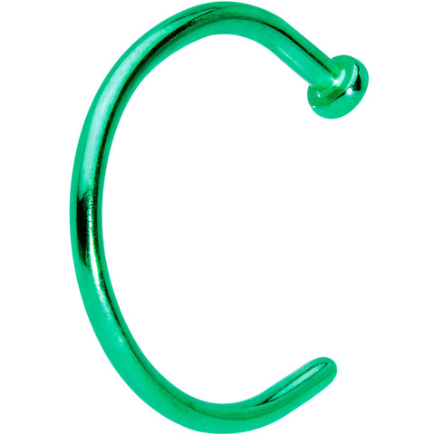 18G 3/8 Green PVD Implant Grade Titanium Disc Nose Hoop