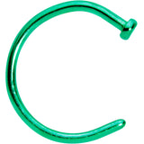 18G 3/8 Green PVD Implant Grade Titanium Disc Nose Hoop