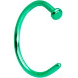 18G 3/8 Green PVD Implant Grade Titanium Disc Nose Hoop