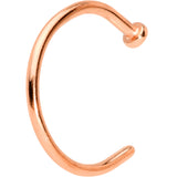 18G 3/8 Rose Gold Tone PVD Implant Grade Titanium Disc Nose Hoop