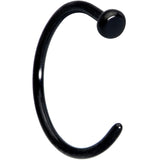 20G 5/16 Black PVD Implant Grade Titanium Disc Nose Hoop