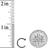 20G 5/16 Black PVD Implant Grade Titanium Disc Nose Hoop