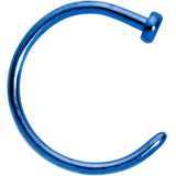 20G 5/16 Blue PVD Implant Grade Titanium Disc Nose Hoop