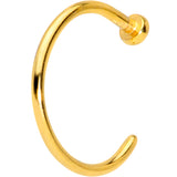 20G 5/16 Gold Tone PVD Implant Grade Titanium Disc Nose Hoop