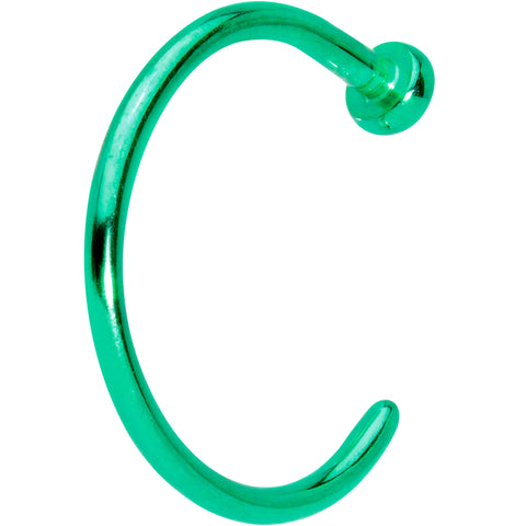 20G 5/16 Green PVD Implant Grade Titanium Disc Nose Hoop