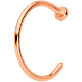 20G 5/16 Rose Gold Tone PVD Implant Grade Titanium Disc Nose Hoop