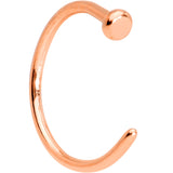 20G 5/16 Rose Gold Tone PVD Implant Grade Titanium Disc Nose Hoop