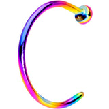 20G 5/16 Rainbow PVD Implant Grade Titanium Disc Nose Hoop