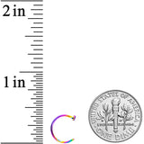 20G 5/16 Rainbow PVD Implant Grade Titanium Disc Nose Hoop