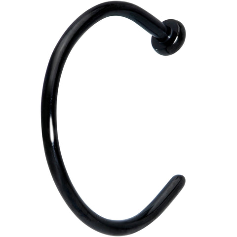 20G 3/8 Black PVD Implant Grade Titanium Disc Nose Hoop