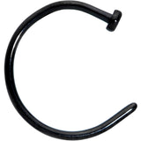 20G 3/8 Black PVD Implant Grade Titanium Disc Nose Hoop