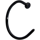 20G 3/8 Black PVD Implant Grade Titanium Disc Nose Hoop